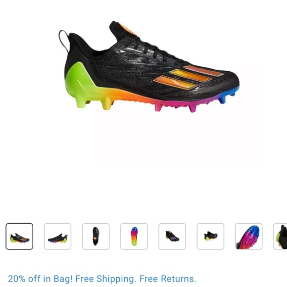 Shoes Adizero Football Cleats Emoji Rainbow Style With 7